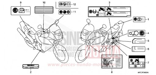 ETIQUETTE DE PRECAUTIONS (XL125VA/B) XL125VB de 2011